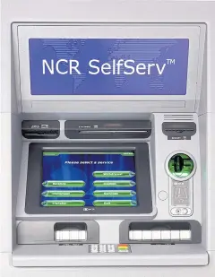  ??  ?? NCR Corp makes ATMs and self-service kiosks for the retail and hospitalit­y industries.