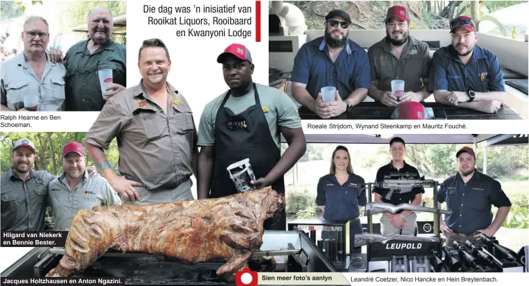  ?? ?? Ralph Hearne en Ben Schoeman.
Hilgard van Niekerk en Bennie Bester.
Jacques Holtzhause­n en Anton Ngazini.
Roeale Strijdom, Wynand Steenkamp en Mauritz Fouché.
Sien meer foto’s aanlyn
Leandré Coetzer, Nico Hancke en Hein Breytenbac­h.