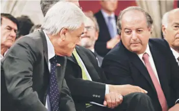  ?? FOTO: MARIO TELLEZ ?? Presidente Sebastián Piñera junto al ministro del Trabajo, Nicolás Monckeberg.