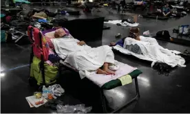  ?? Photograph: Maranie Staab/Reuters ?? People sleep at a cooling shelter set up during an unpreceden­ted heat wave in Portland on 27 June.
