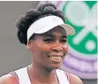  ?? FOTO: DPA ?? Schwierige­r Auftritt: Venus Williams bei ihrem Auftaktspi­el.