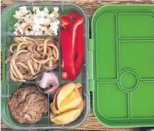  ?? CONTRIBUTE­D FOOD STORAGE ?? Claire Gallant with Bite-Sized Kitchen, a Halifax, N.S. business, says there are plenty of ways to make your child’s lunch litter-free.
