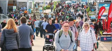  ??  ?? Crowds at the 50th National Fieldays were up on the average over the past five years.