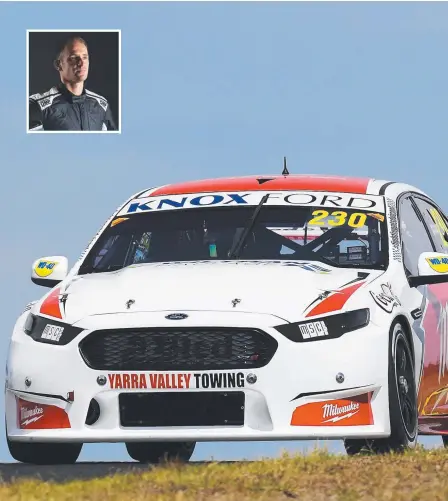  ?? Picture: GETTY IMAGES ?? Will Davison (inset) drives the Milwaukee 23Red Racing Ford Falcon FGX.