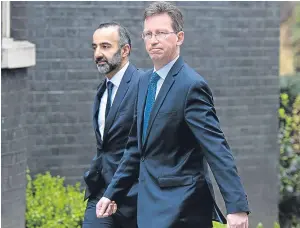  ?? Pictures: Getty. ?? Britain’s Environmen­t Secretary Michael Gove, top, and below, right, Attorney General Jeremy Wright at No 10.