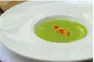  ??  ?? Asparagus Infused Peas Soup with Semi Sun-dried Tomato