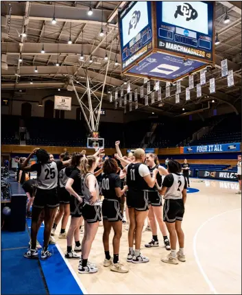  ?? PHOTO COURTESY OF UNIVERSITY OF COLORADO ATHLETICS ?? The Colorado women’s basketball team huddles during practice for the NCAA Tournament on Friday at Cameron Indoor Stadium in Durham, N.C.