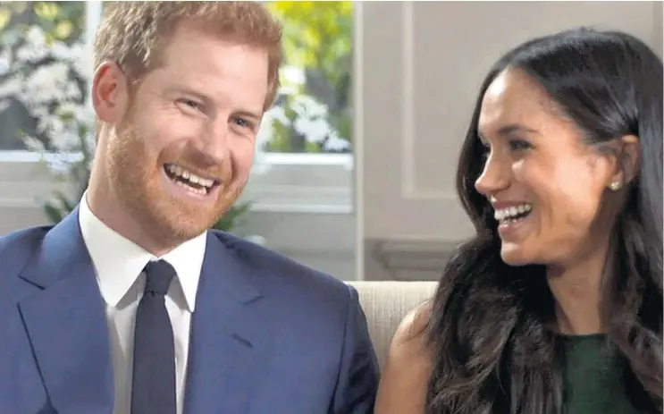  ??  ?? The happy couple were interviewe­d after their announceme­nt by the BBC’S Mishal Husain