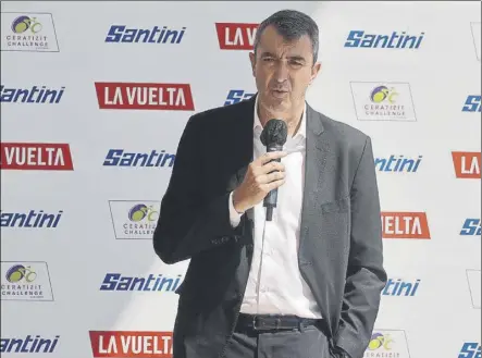  ?? ?? El director de La Vuelta Javier Guillén atendió a MD en el marco del Barcelona open Banc Sabadell-trofeo conde de Godó