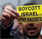  ?? (Reuters) ?? WHO SUPPORTS a boycott of Israel on campus?