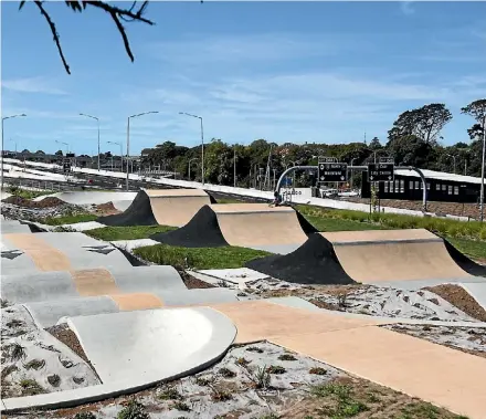  ?? JAMES PASLEY/FAIRFAX NZ ?? Waterview’s BMX track and skate park has been open since November.