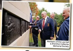  ??  ?? Members of the Lea Hall & Brereton Collieries Memorial Society