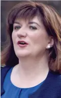  ??  ?? Ms U-Turn: Nicky Morgan