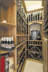  ??  ?? The wine cellar.