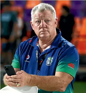  ?? PHOTOSPORT ?? Covid-19 has prevented Phil Gould from visiting New Zealand until now but the Warriors consultant has a busy agenda when he arrives here later this month.