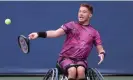  ?? Photograph: Jamie Squire/Getty Images ?? Alfie Hewett is into his sixth consecutiv­e US Open men’s wheelchair singles final.