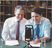  ?? - Instagram ?? Peter Schiefke et Justin Trudeau, mardi, à Ottawa.