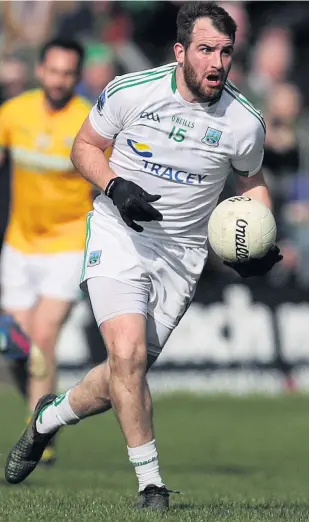  ??  ?? Back again: Sean Quigley’s return to the Fermanagh colours is a boost for manager Ryan Mcmenamin