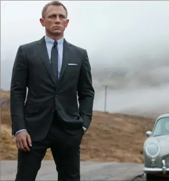  ??  ?? Daniel Craig in Skyfall, arguably the best of the actor’s Bond films – and not just because of the Scottish locations