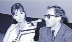  ?? ?? Jean Luc Godard and Anna Karina at the Internatio­nal Film Festival in Venice.