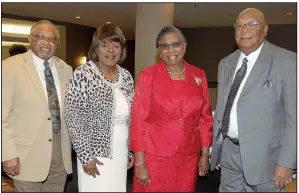  ??  ?? Roger Swift, Janet Davis Tate, Carmelita Smith and Ted Woods