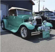  ??  ?? ABOVE. IN CLEANING OUT FRIENDS’ GARAGES, JEFF EISCHEN’S ’29 MODEL A GOT A ’56 RED RAM HEMI, 700R4, 9-INCH REAR, MOON TANK AND HEIDTS FRONT SUSPENSION. THOSE ARE SOME FRIENDS!