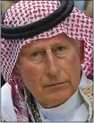  ??  ?? values: Prince Charles in traditiona­l Saudi uniform
