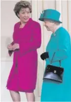  ??  ?? The Queen at Aras An Uachtarain in Dublin with Irish President Mary McAleese in 2011
