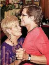  ?? [PHOTO PROVIDED] ?? ABOVE: Levita Anderson dances with son Rick Bayless at her 80th birthday party, held 11 years ago at the Metro Wine Bar and Bistro.