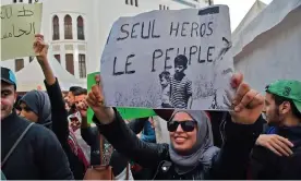  ??  ?? Algerian students demonstrat­e in the capital Algiers against ailing President Abdelaziz Bouteflika’s bid for a fifth term Photograph: Ryad Kramdi/AFP/Getty Images