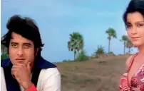  ?? Qurbani. ?? Vinod Khanna with Zeenat Aman in a still from