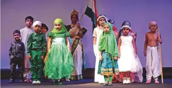  ?? Arshad Ali/Gulf News ?? A performanc­e by kids during Gandhi’s 150th birth anniversar­y celebratio­ns at the Indian consulate.