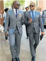  ?? Picture: INSTAGRAM ?? BESPOKESMA­N: Malusi Gigaba, left, and the man who speaks for him, Mayihlome Tshwete