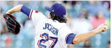  ?? JAMIE HARMS / FOR AMERICAN-STATESMAN ?? After his ERA soared to 10.35 in 10 starts last season with Round Rock, right-hander Luke Jackson, 23, seeks a return to form from previous years in the lower minors.