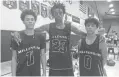  ??  ?? Coleman Fields, DaRon Holmes and Justus Jackson appear ready to lead Millennium.