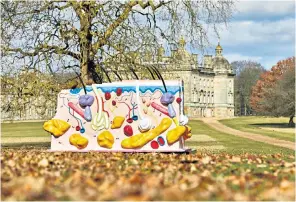  ??  ?? Under the skin: one of the anatomical­ly inspired sculptures in the grounds of Houghton Hall