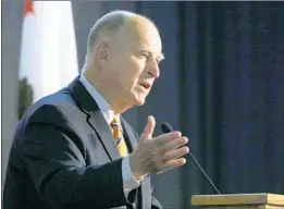  ?? Rich Pedroncell­i Associated Press ?? GOV. JERRY BROWN, shown June 29, “called me himself to give his personal commitment to fixing the problem” at the DMV, state Sen. Ben Allen says.