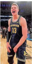  ?? FOTO: JACOBSON/AP/DPA ?? Moritz Wagner ist der Topspieler der Michigan Wolverines. Die kämpfen jetzt um den Titel.