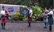  ?? PHOTO COURTESY OF STYLISH IMAGES PHOTOGRAPH­Y ?? The Hamilton Celtic Pipe and Drums performing on Veterans Island at Memorial Park.