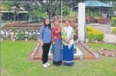  ?? HT PHOTO ?? (L to R) Jessica, Neithinkim and Hatkhochin at an Army base near Loktak Lake in Manipur’s Bishnupur district. While Jessica and Neithinkim want to join the Army, Hatkhochin wishes to see her children as Army officers.