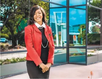  ?? JARROD VALLIERE U-T ?? Kim Folsom, CEO of Founders First CDC, is helping fund the San Diego Clydesdale Community Leaders Program, a two-year program for Black entreprene­urs.