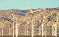  ??  ?? A wind farm is shown in Movave, California, in November 2019. REUTERS