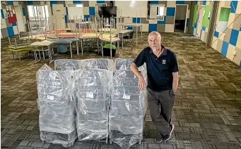  ?? STUFF ?? Principal John Laurenson in an open plan classroom at Shirley Boys’ High.