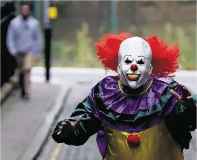  ??  ?? NO LAUGHING MATTER: Clowns have been causing concern amid reports of people being chased