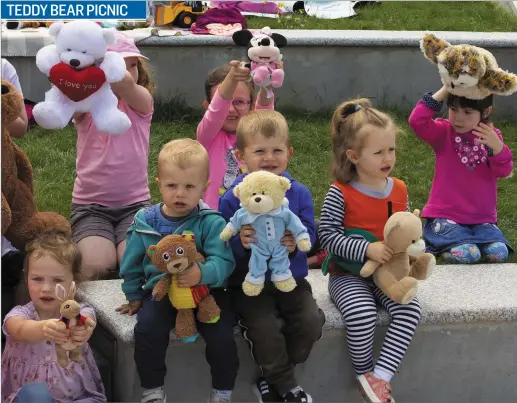  ??  ?? Children enjoying the New Ross Library teddy bear picnic in the Library park.