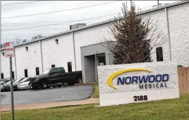  ?? CORNELIUS FROLIK / STAFF ?? Norwood Medical has added hundreds of jobs in recent years and continues to expand.