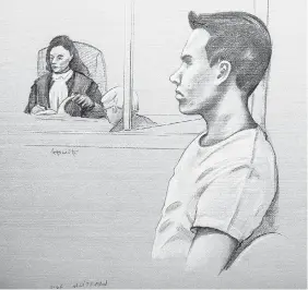  ?? ATALANTE/Getty Images files ?? Luka Magnotta is on trial for the killing and dismemberm­ent of Lin Jun. A forensic psychiatri­st’s report entered into evidence at the trial concludes
he was psychotic at the time of the killing.