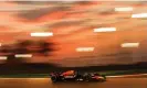  ?? Photograph: Mark Thompson/Getty Images ?? Max Verstappen races around the circuit in Abu Dhabi.