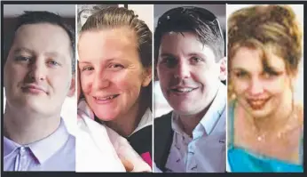  ??  ?? Roozi Araghi, Cindy Low, Luke Dorsett, and Kate Goodchild died in the Dreamworld disaster.