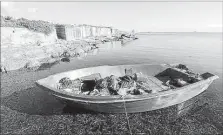  ?? ?? Una patera de migrantes llegada a Formentera en febrero.